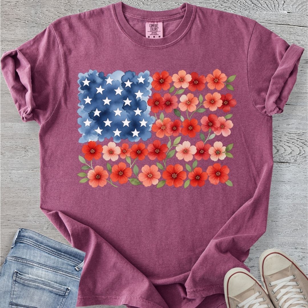 American Floral Flag