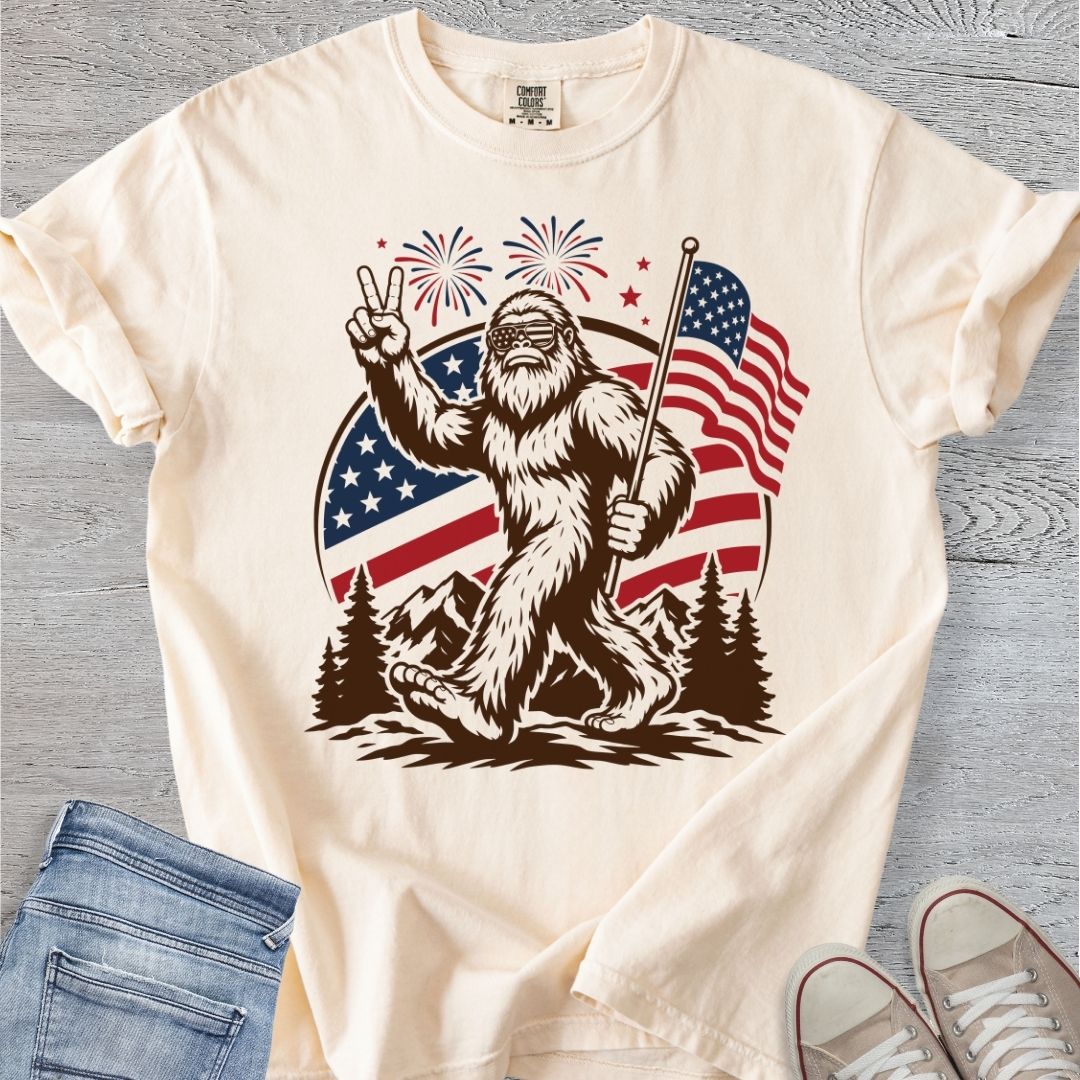 Red, White & Bigfoot Premium Tee