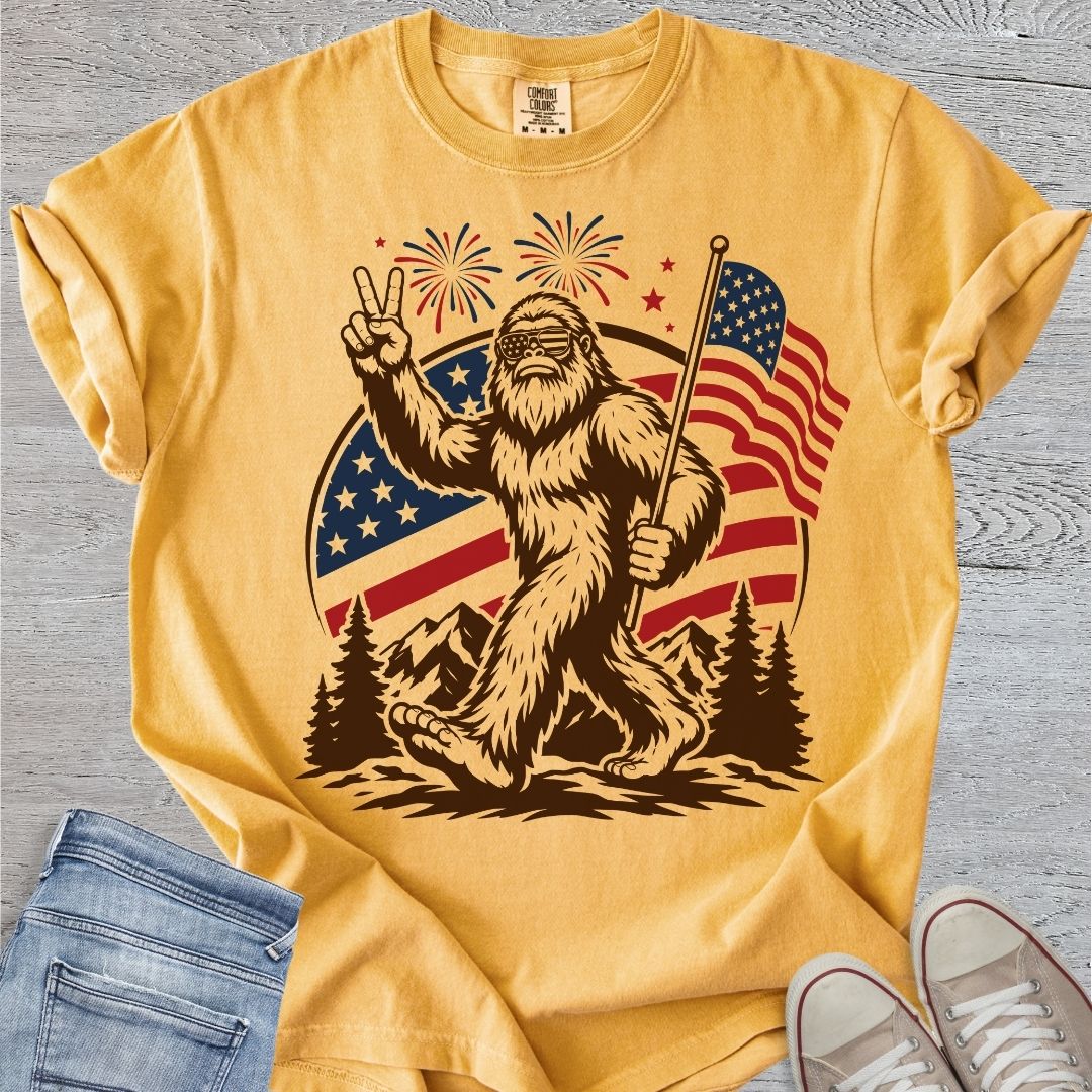 Red, White & Bigfoot Premium Tee