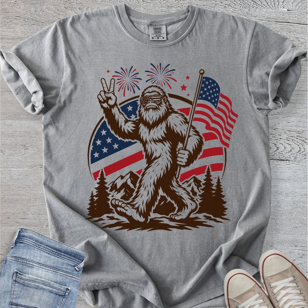 Red, White & Bigfoot Premium Tee