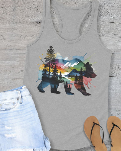 Mystical Bear Fitted Tank