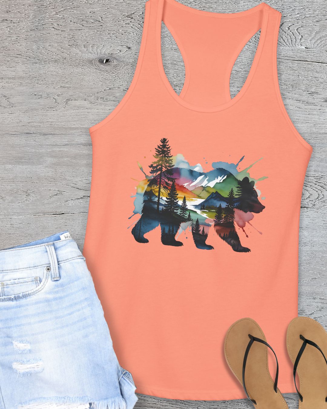 Mystical Bear Fitted Tank