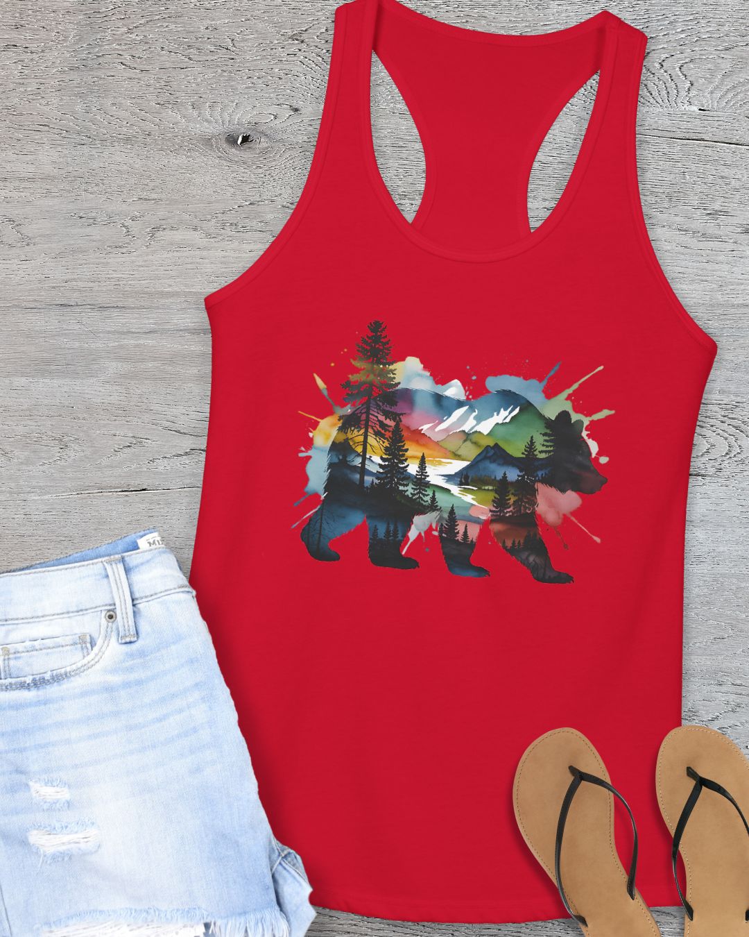Mystical Bear Fitted Tank