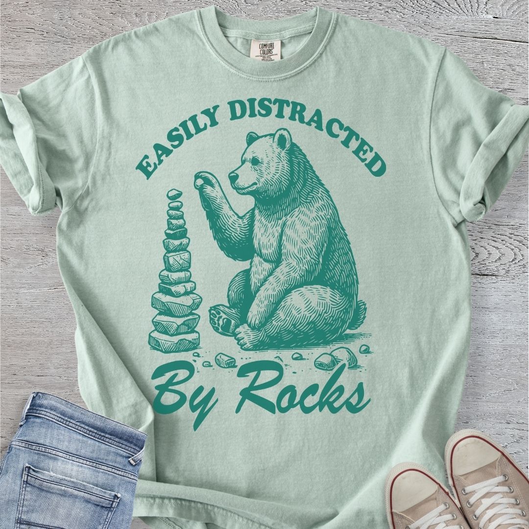 Distracted By Rocks Premium Tee