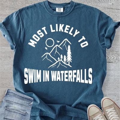 Swims in Waterfalls Premium Tee