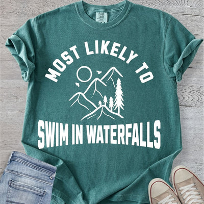 Swims in Waterfalls Premium Tee