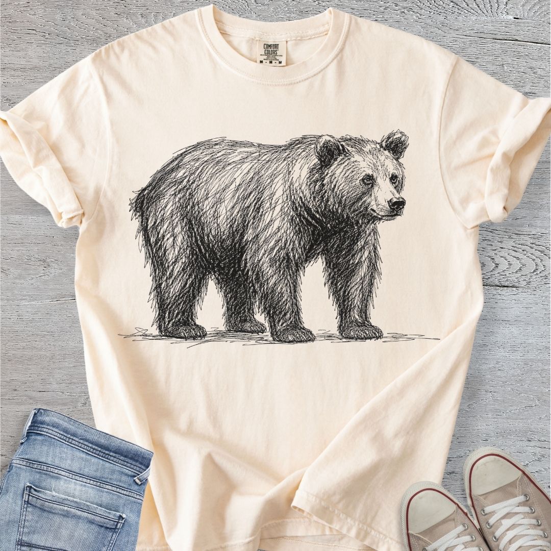 Bear Scribble Sketch Premium Tee