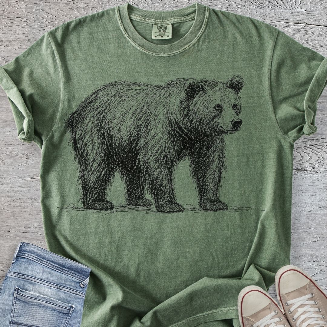 Bear Scribble Sketch Premium Tee