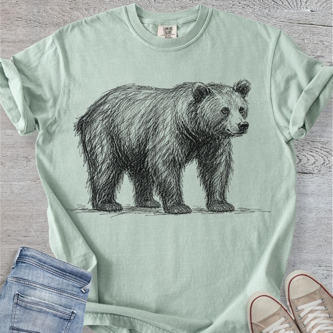 Bear Scribble Sketch Premium Tee