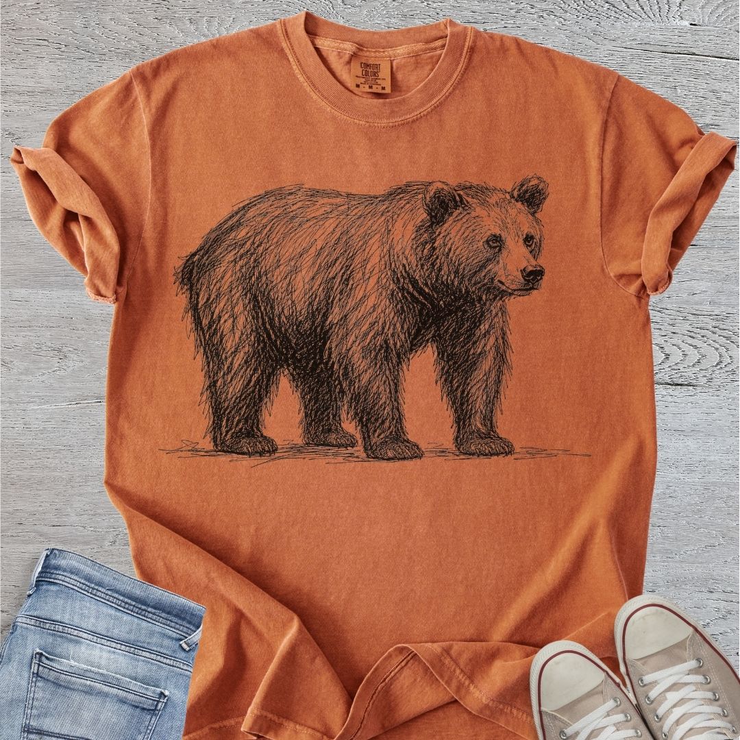 Bear Scribble Sketch Premium Tee