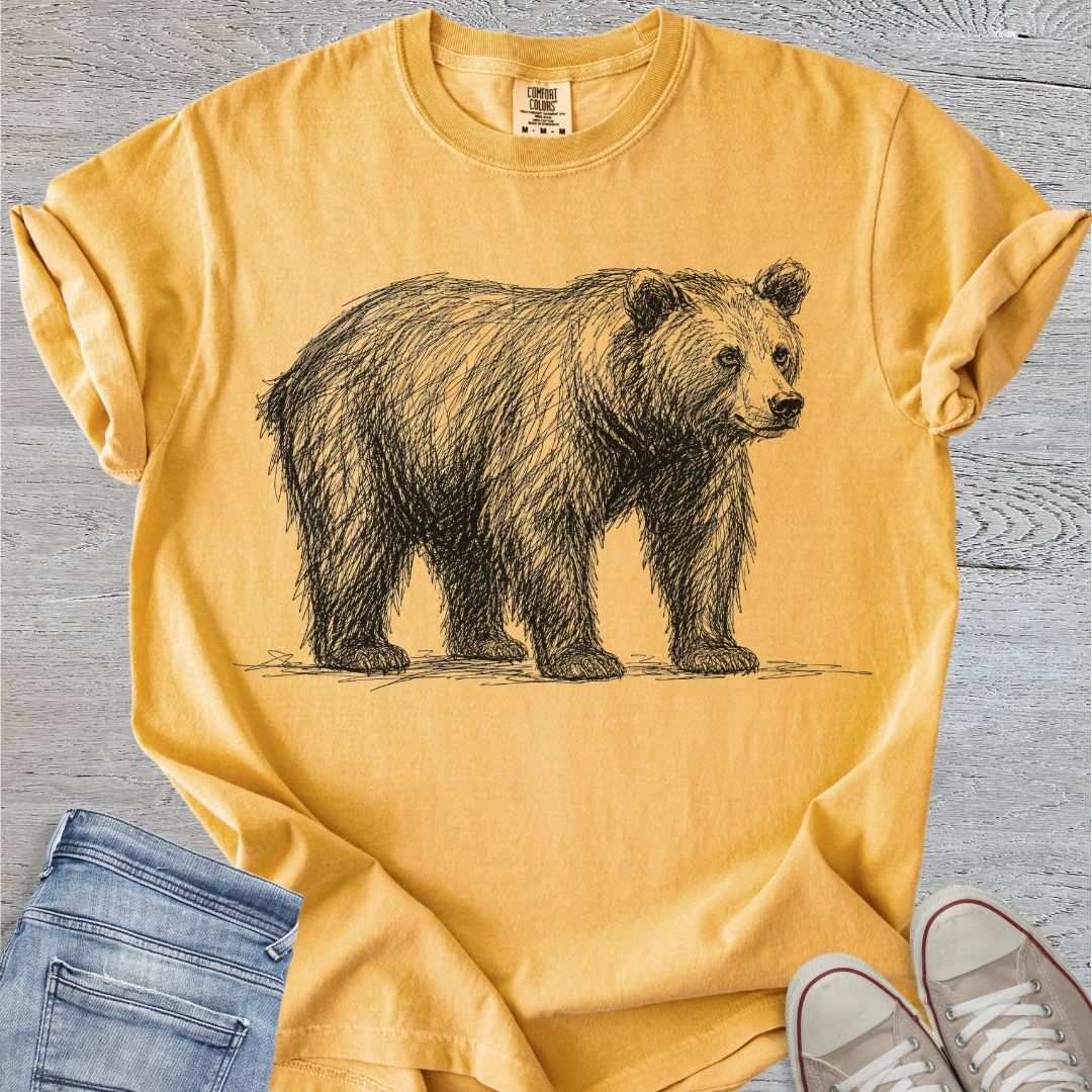 Bear Scribble Sketch Premium Tee