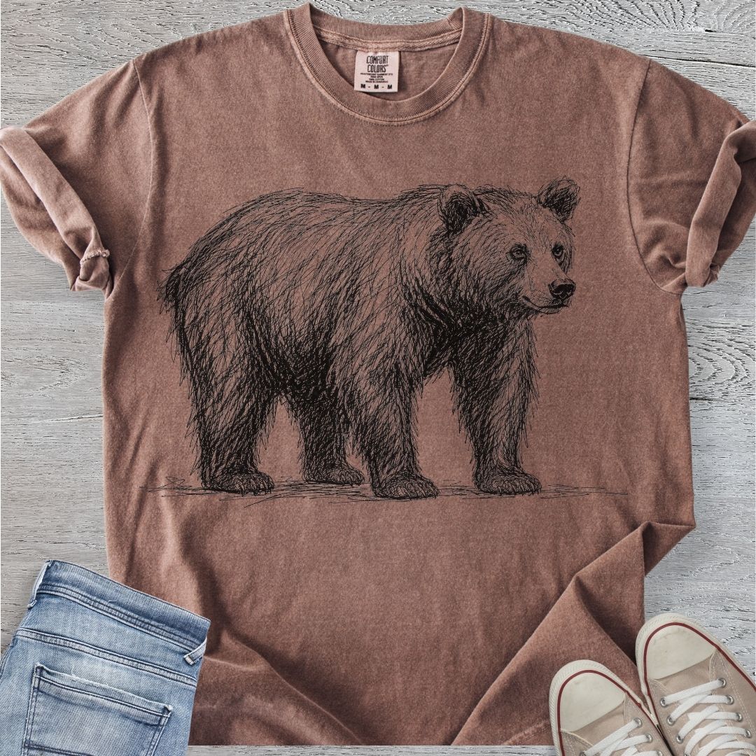 Bear Scribble Sketch Premium Tee