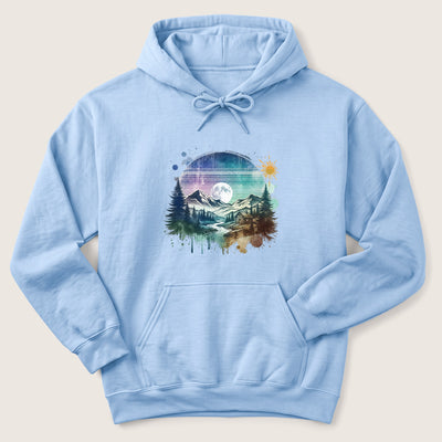 Cozy Moonlit Cabin Hoodie