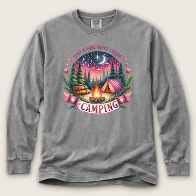 Girl Who Loves Camping Premium LS