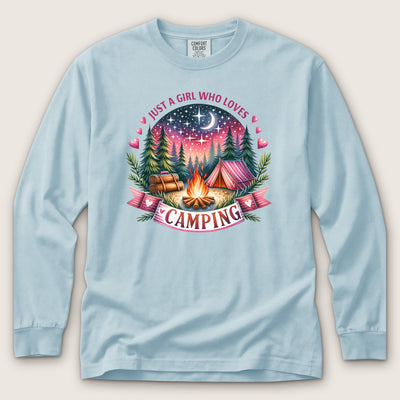 Girl Who Loves Camping Premium LS