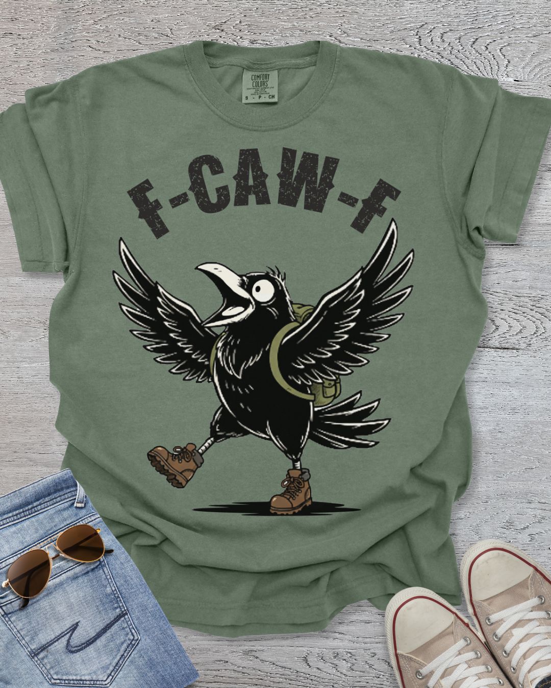 F Caw F Crow Hiking Premium Tee