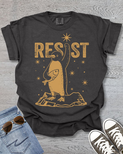 Funny Penguins Resist Premium Tee