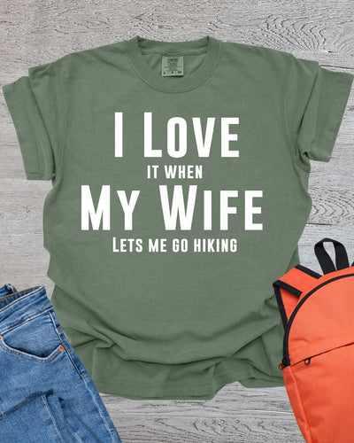 Wife Lets Me Hike Premium Tee