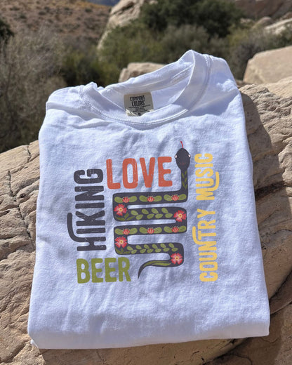 Country Music, Love, Hiking Premium Tee