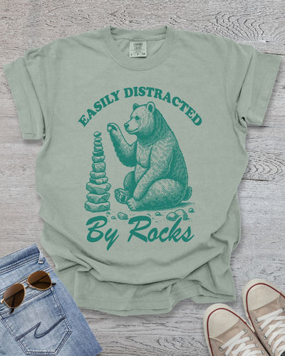 Easily Distracted by Rocks Premium Tee