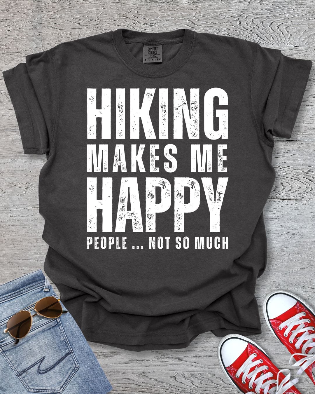 Hiking Makes Me Happy, People Not So Much Premium Tee