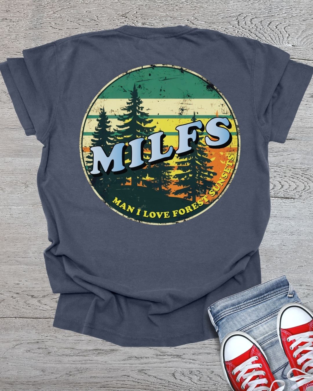 I Love Forest Sunsets Premium Tee (Back Side)