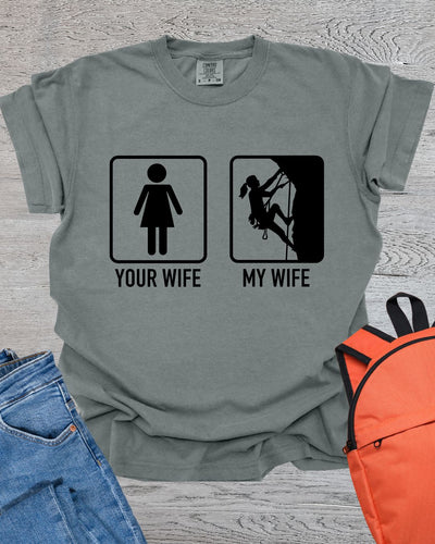 My Wife Climbs Mountains Premium Tee