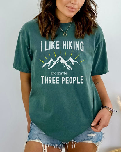 I Like Hiking Premium Tee_White Text