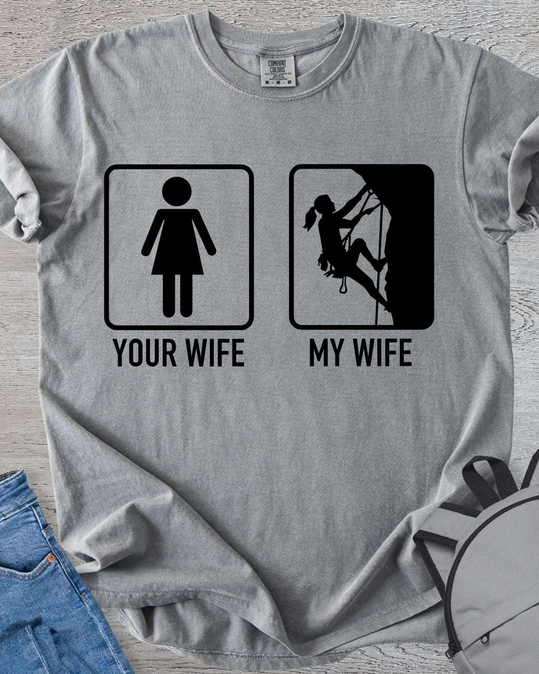My Wife Climbs Mountains Premium Tee