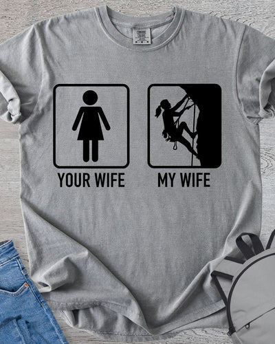 My Wife Climbs Mountains Premium Tee