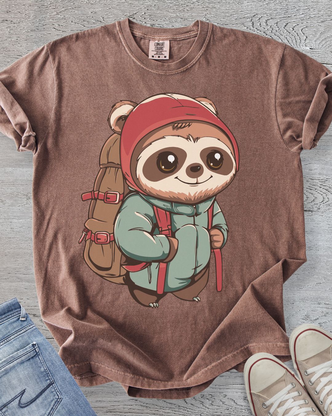 Cute Sloth Hiker Tee