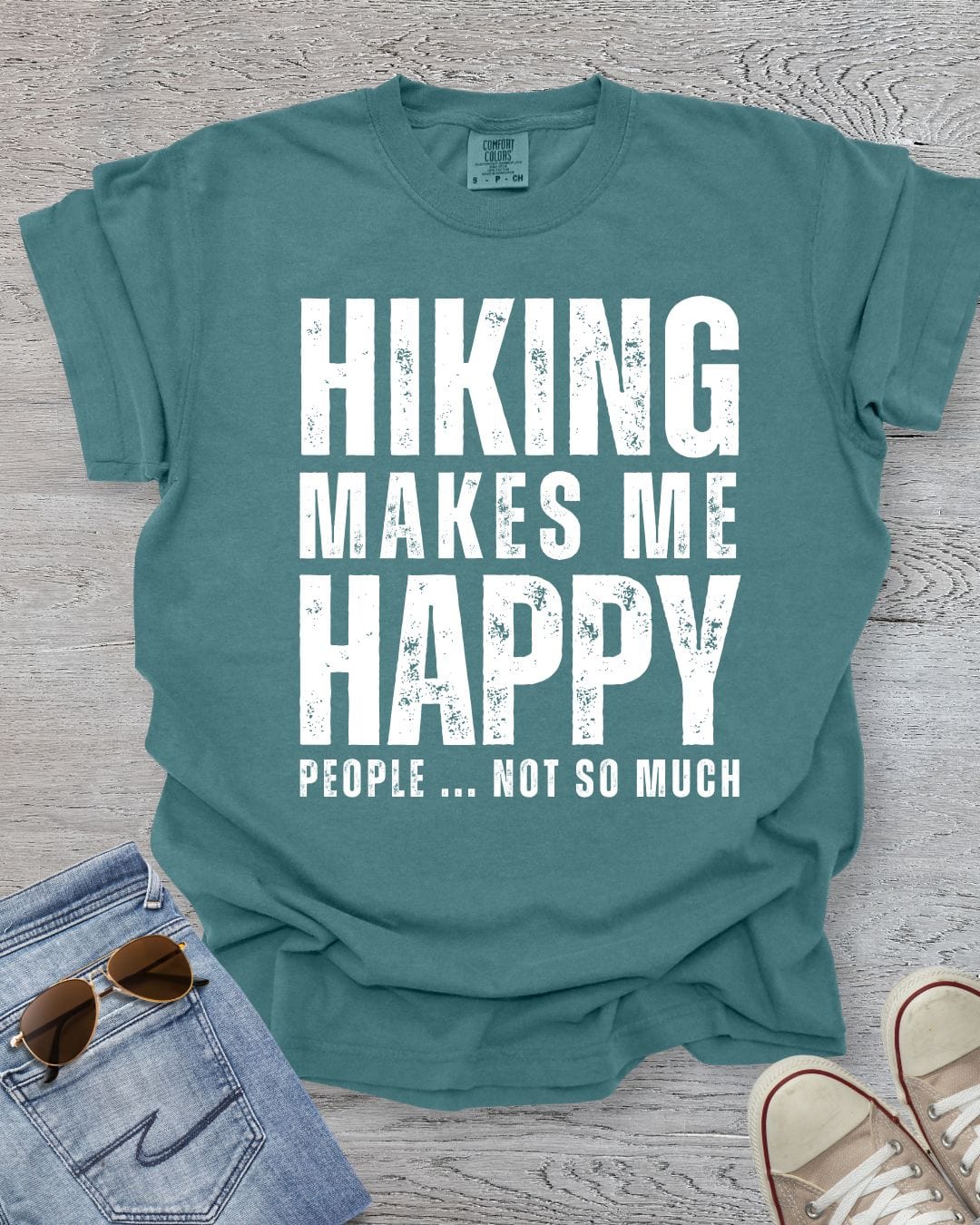 Hiking Makes Me Happy, People Not So Much Premium Tee