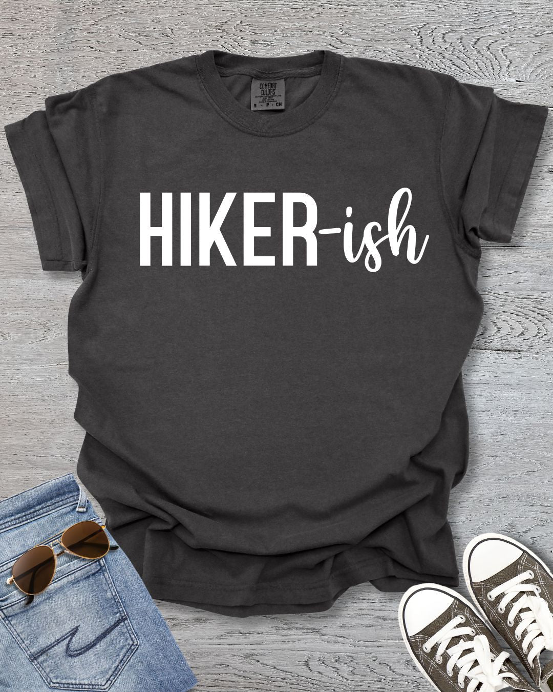 HIKER-ish Minimalist Premium Tee - White Text