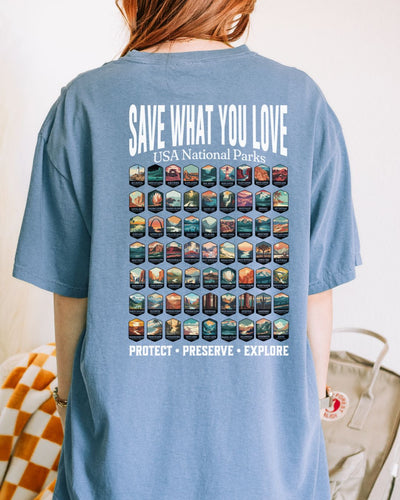 Save What You Love Front/Back Side Premium Tee