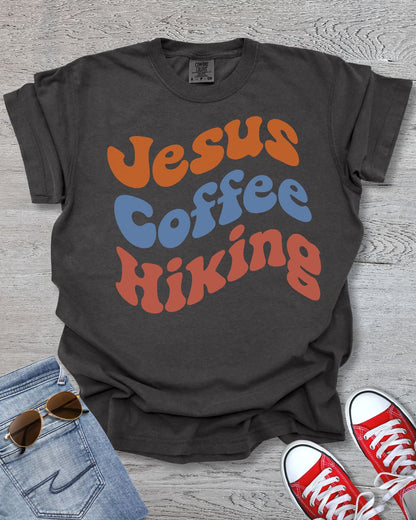 Jesus Coffee Hiking Premium Tee