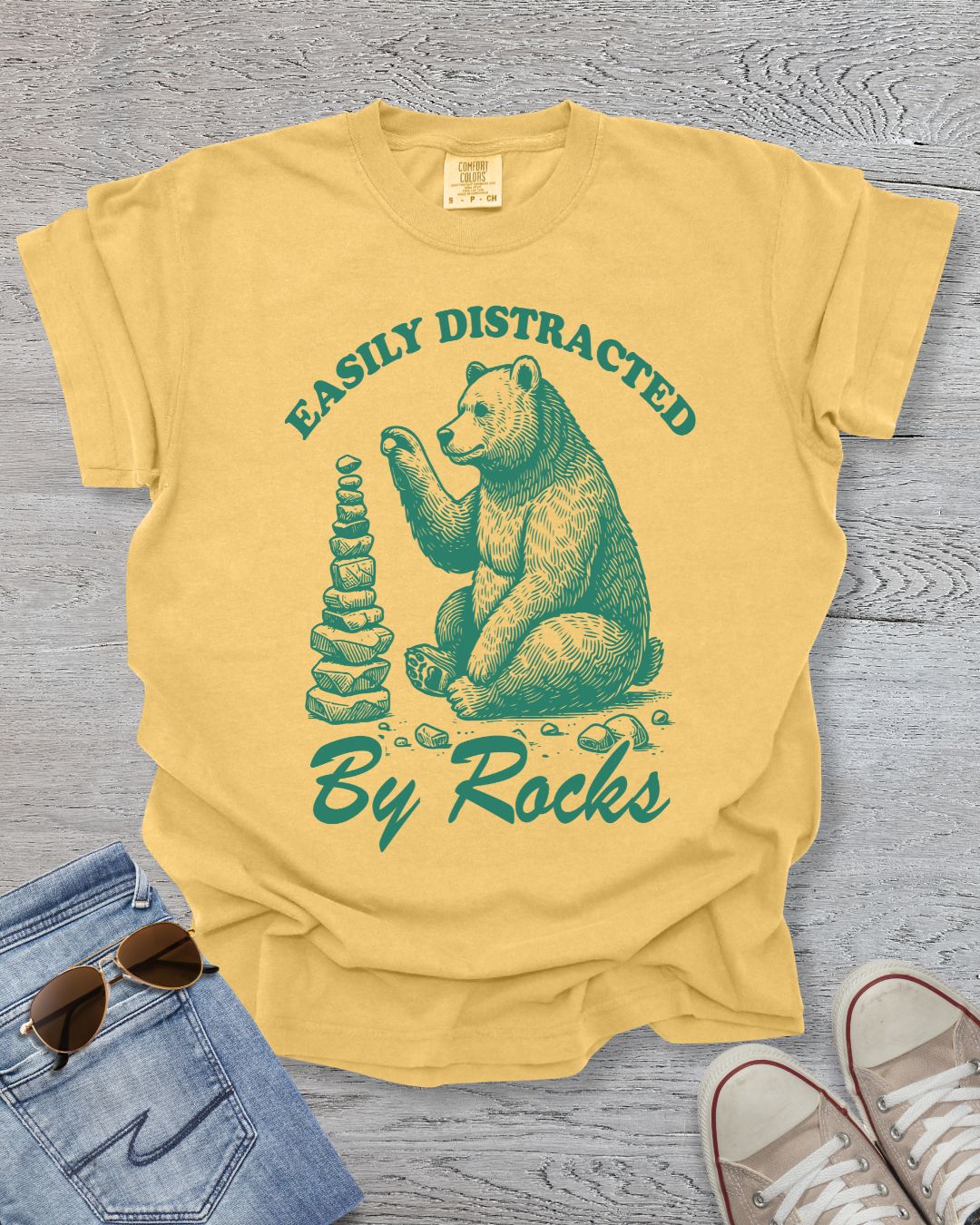 Easily Distracted by Rocks Premium Tee