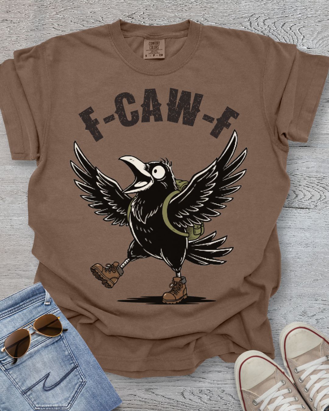 F Caw F Crow Hiking Premium Tee