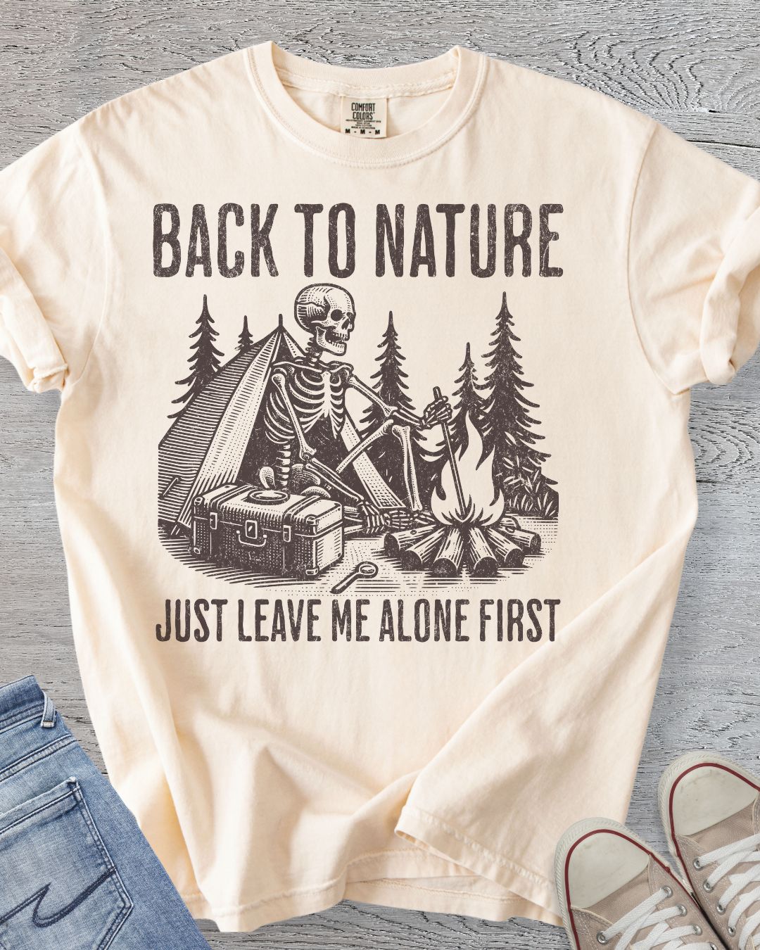 Skeleton Camping Premium Tee