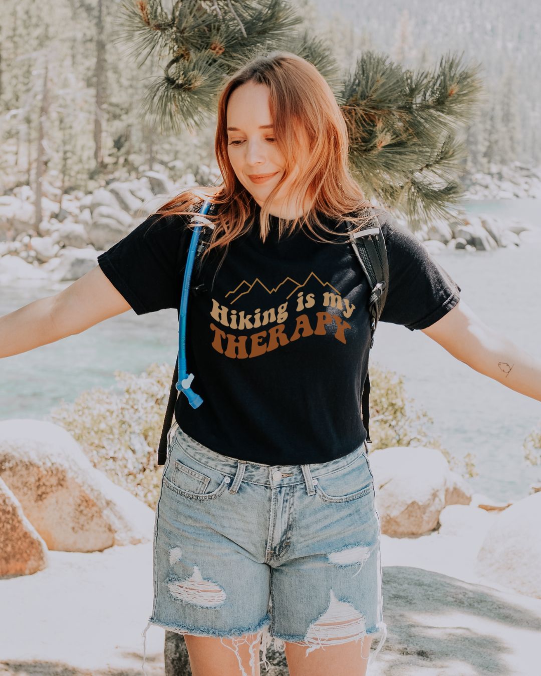 Hiking Is My Therapy Premium Tee