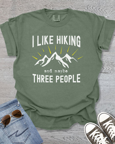 I Like Hiking Premium Tee_White Text