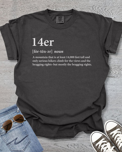 14er Premium Tee_White Text