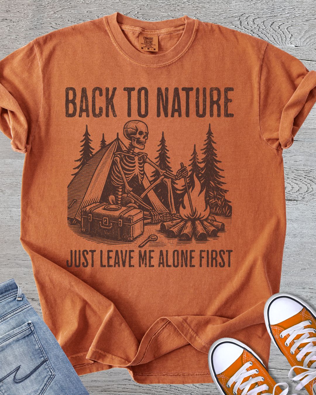 Skeleton Camping Premium Tee