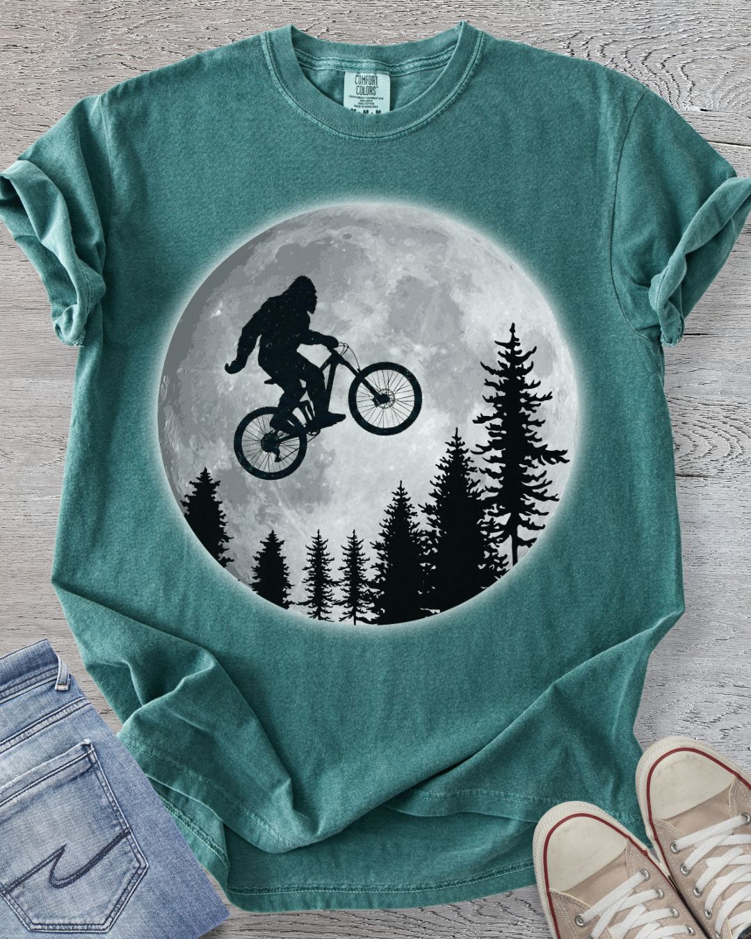 Bigfoot Over the Moon Premium Tee
