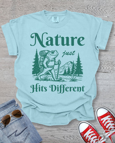 Nature Hits Different Premium Tee