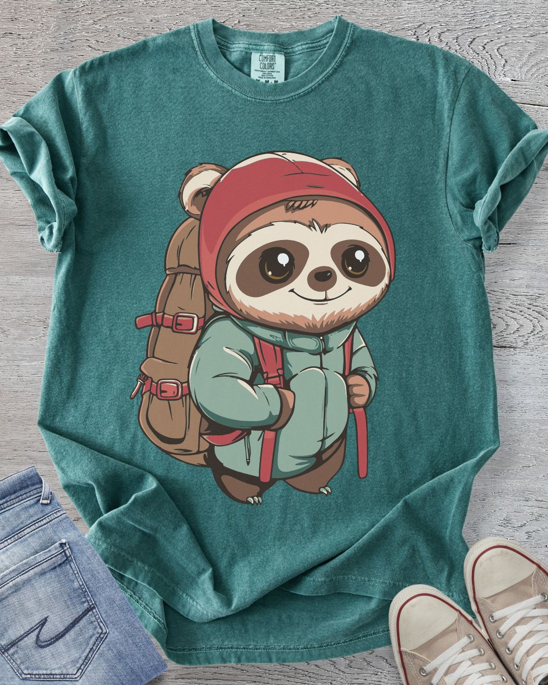 Cute Sloth Hiker Tee