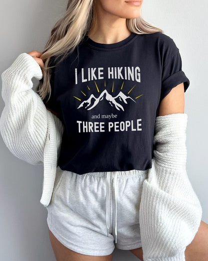 I Like Hiking Premium Tee_White Text