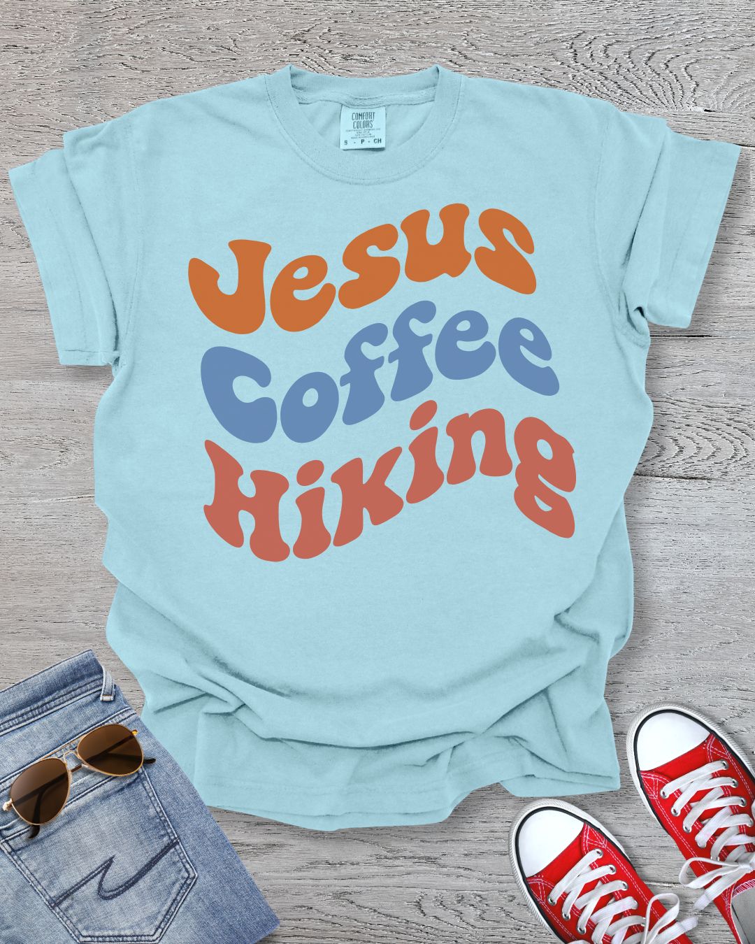 Jesus Coffee Hiking Premium Tee