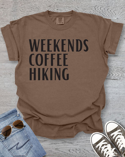 Weekends, Coffee, Hiking Premium Tee