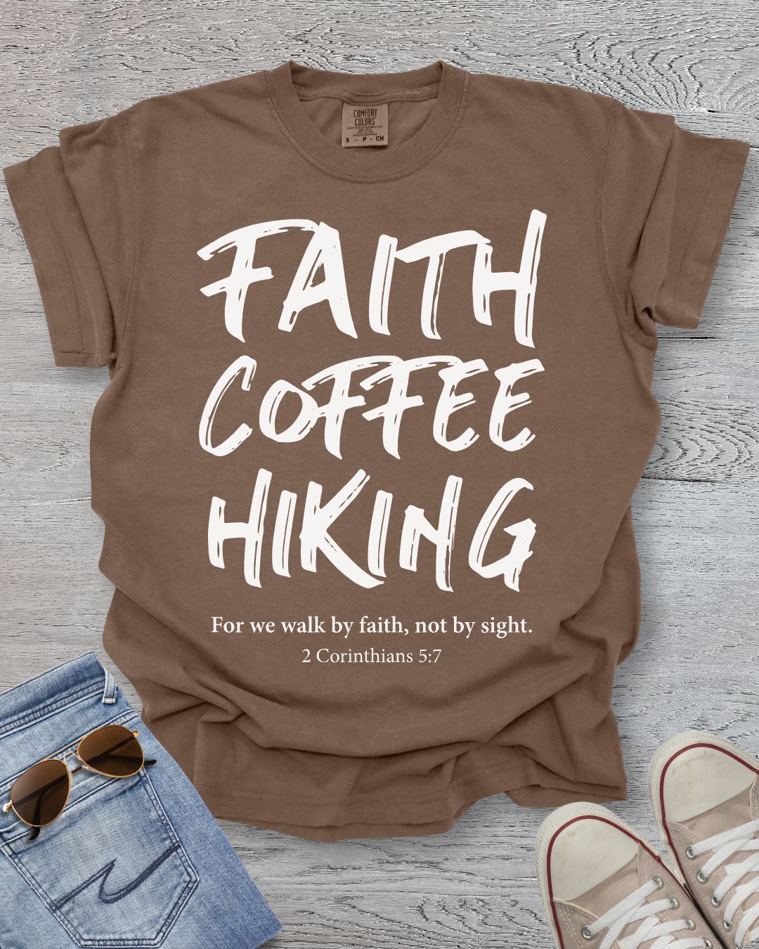 Faith Coffee Hiking Premium Tee