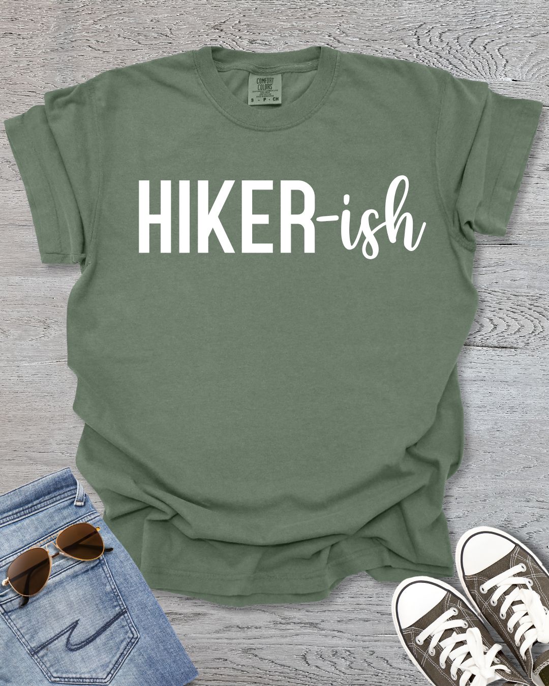 HIKER-ish Minimalist Premium Tee - White Text